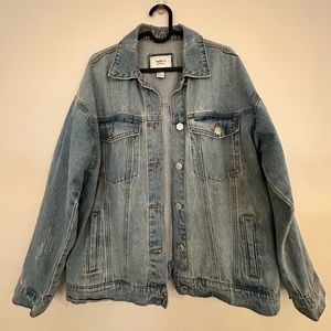Oversized light denim jacket